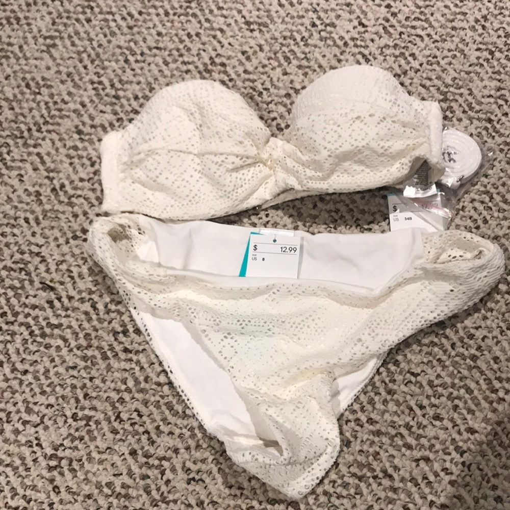 White 2 piece Swim Set